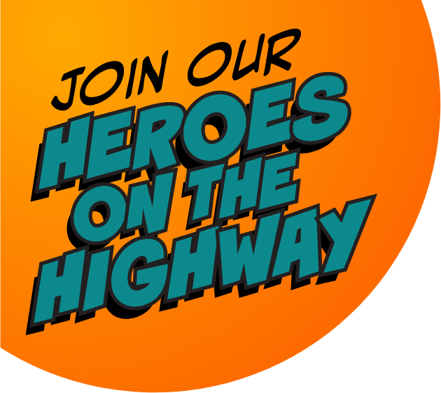 join our heroes on the highway